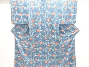 絞り枝梅模様小紋着物